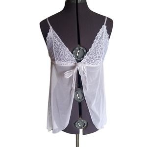 Fredericks of Hollywood Vintage sheer white baby doll, Med